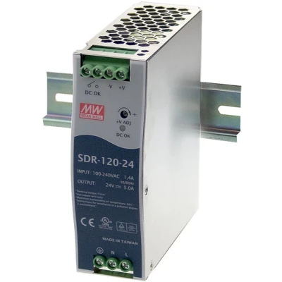 Afbeelding van Mean Well SDR 120 24 DIN rail netvoeding V/DC 5 A W Aantal uitgangen: 1 x Inhoud: stuk(s)