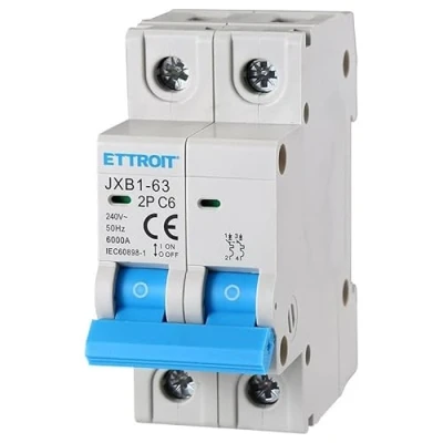 Afbeelding van IXTRIMA Automatische stroomonderbreker, 2P 6A 220V 6kA, Bipolar MCB C6