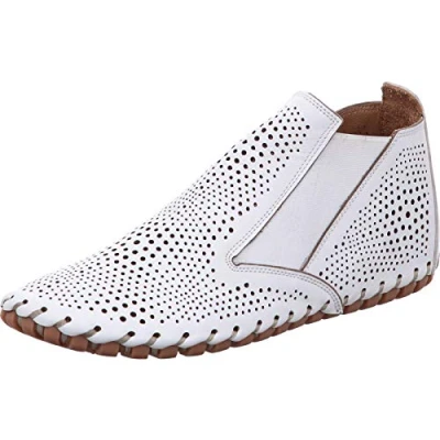 Afbeelding van Gemini Leren enkellaarsjes voor dames, 031196 02, Wit, 39 EU