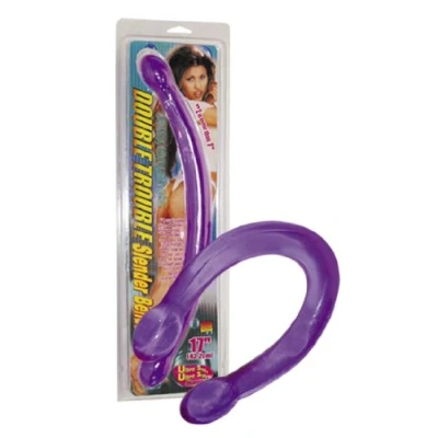 Afbeelding van NMC Double Trouble Flexibele Dubbel Dildo met Verdikte Uiteinde 44 cm Paars