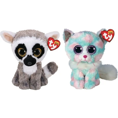 Afbeelding van Ty Knuffel Beanie Buddy Linus Lemur &amp; Opal Cat