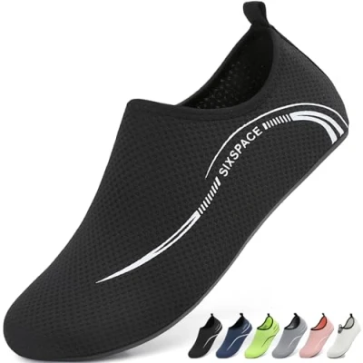 Afbeelding van Sixspace Waterschoenen voor dames en heren, sneldrogend, zwemschoenen, strandschoenen, antislip, maat 34 47, 47 EU