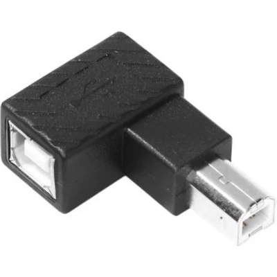 Afbeelding van USB B naar adapter haaks rechts USB2.0 / zwart