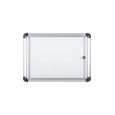 Afbeelding van Bi Office Enclore Extra Magnetische Vitrinekast, Geanodiseerd Aluminium Omlijsting, Verticaal 1xA3