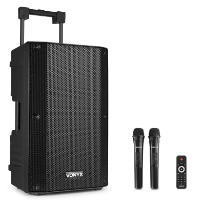 Afbeelding van Vonyx VSA500 ABS 12&quot; portable speaker met Bluetooth en 2x draadloze