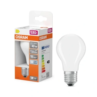 Afbeelding van OSRAM LED lamp Stervorm A40 filament, 4000 K neutraal wit, 3,4 W, E27, mat, 470 lm, 15.000 h, voor plafond en staande lampen, niet verblindend
