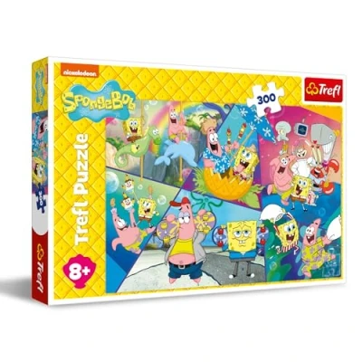 Afbeelding van Trefl SpongeBob, SpongeBob in Bikinibroekje Puzzel met 300 Stukjes Kleurrijke de Helden uit Cartoon, Creatief Vermaak, Leuk voor Kinderen vanaf 8 jaar