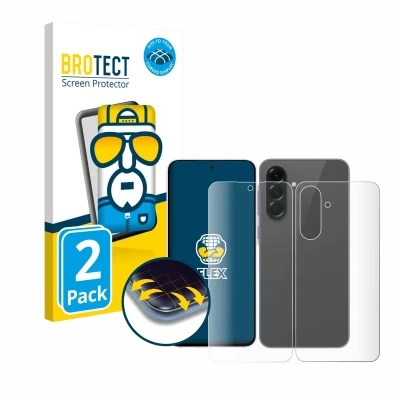 Afbeelding van BROTECT Screenprotector voor Samsung Galaxy A56 (Voor+Achter) Folie Beschermfolie transparant volledig dekking (2 Stuks)