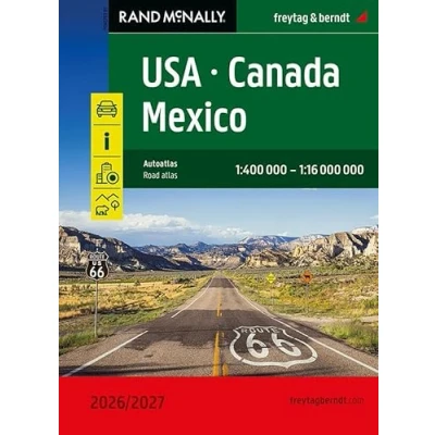 Afbeelding van USA Canada Mexico, Autoatlas 1:400.000 1:16.000.000, 2026/2027, freytag &amp; berndt: Straßenatlas mit Spiralbindung, besonders gut lesbar: USSP 25