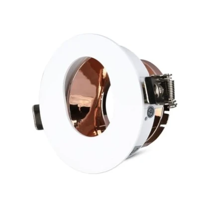Afbeelding van V tac Inbouwspot Vt 874 8 X 4,2 Cm Gu10 Aluminium Wit/roségoud