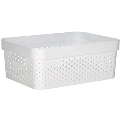 Afbeelding van Curver Infinity Recycled Dots Opbergbox 11L wit