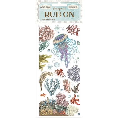 Afbeelding van Stamperia Songs of the Sea Rub On 4x8,5 Inch Corals (DFLRB49)