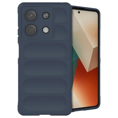 Afbeelding van Xiaomi Redmi Note 13 (5G) Hoesje Siliconen en TPU (zacht) iMoshion Softcase/Backcover Donkerblauw Telefoonhoesje