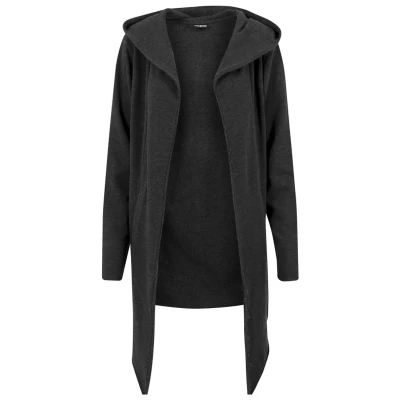 Afbeelding van Urban Classics LONG Hooded OPEN EDGE Cardigan Sweater met rits, Heren, Maat: Large, Charcoal