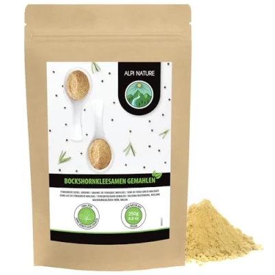 Afbeelding van Fenegriek gemalen (250g), fenegriekpoeder 100% natuurlijk, fenegriekzaad als poeder, uiteraard zonder toevoegingen, veganistisch,