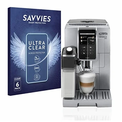 Afbeelding van Savvies (6 Stuks) Schermbeschermer voor DeLonghi Dinamica Plus ECAM370.95.T Screen Protector Ultra Transparant