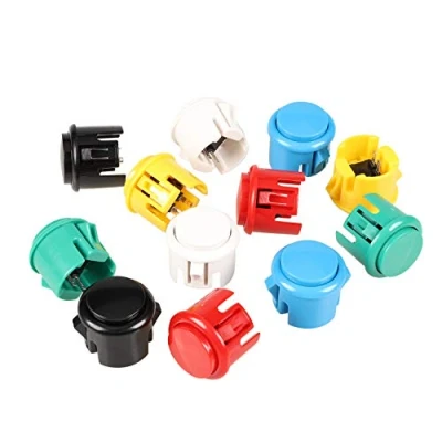 Afbeelding van EG STARTS 12x 30mm Drukknopschakelaar Kopie Sanwa Obsf 30 Obsc Obsn Knoppen DIY Arcade Fighting Game Kits &amp; Super Street Fighter Games Elke kleur 2 stuks