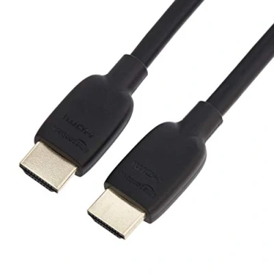 Afbeelding van Amazon Basics HDMI kabel, 48 Gb/s, hoge snelheid, 8K@60Hz, 4K@120Hz, vergulde connectoren, ethernet ready, 1,8 meter, zwart