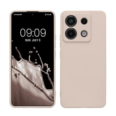 Afbeelding van kwmobile telefoonhoesje geschikt voor Xiaomi Redmi Note 13 Pro 5G / Poco X6 Hoesje smartphone Precisie camera uitsnede In kokosmelk