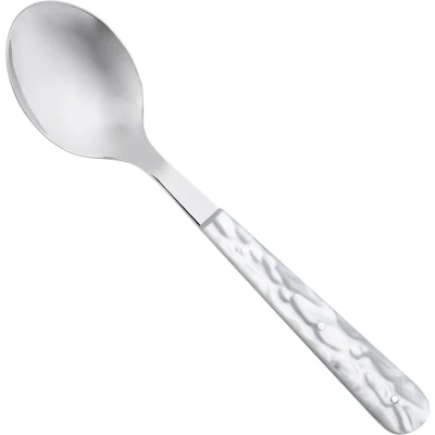 Afbeelding van RÖR Solingen RVS en Parelmoerkleurige Lepel 18.5 cm voor Elke Gelegenheid