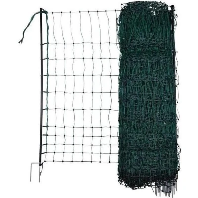 Afbeelding van Kerbl Pluimveenet Dubbel Pen Geleidend Groen 15m 106cm