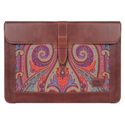 Afbeelding van Londo Echte Lederen Tas/Shell Compatibel met MacBook Pro 15 &amp; 16 inch (Bruin)