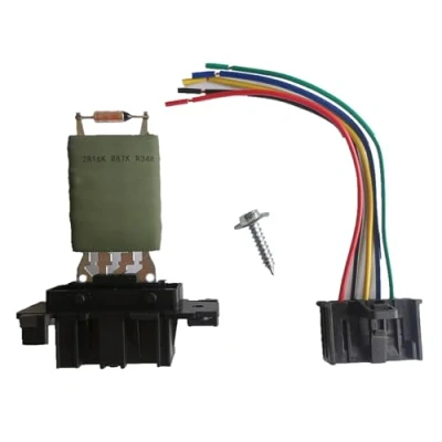 Afbeelding van GEEANDLY Weerstand verwarmingsventilator ventilatorregelaar voorweerstand + kabelstekker 13248240, 55702407, 77364061 compatibel met Opel Corsa D E Adam voor Alfa Romeo Mito Fiat Grande Punto Evo