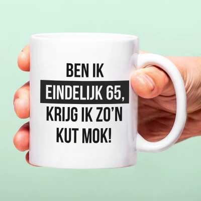 Afbeelding van Mok Ben Ik Eindelijk Jarig 65 Jaar