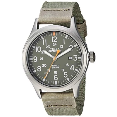 Afbeelding van Timex Unisex polshorloge Expedition Scout analoog kwarts nylon, groen/titanium, Sport