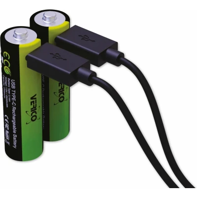 Afbeelding van Verico LoopEnergy AA USB C® 2550mWh Oplaadbare batterij (USB C) Li ion 1700 mAh 1.5 V 2 stuk(s)