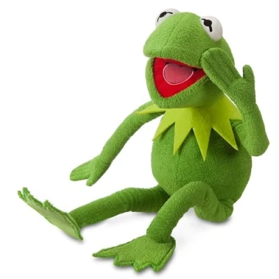 Afbeelding van Disney Officieel pluche dier Kermit The Frog, cult 40 cm uit de Muppets collectie, perfect afgewerkt voor fans en kinderen, robuust knuffelig design, verzamelobject