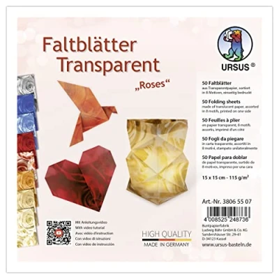 Afbeelding van Ursus 38065507 vouwbladen &quot;Roses&quot; 115 g/m², 50 15 x cm, eenzijdig bedrukt
