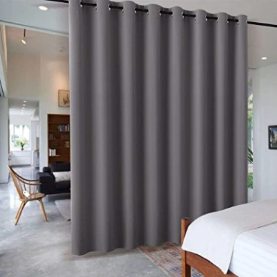 Afbeelding van PONY DANCE Warmte isolerende Verduisteringsgordijnen Plooiband, Gordijnen voor Woonkamer en Slaapkamer, Modern Design, Ruimteverdeler,457B x 274H cm (1 Panelen),Grijs