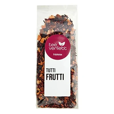Afbeelding van FRUTEG Loser Fruit Tea Tutti I Frutti 200 g Thee los Finste bladkwaliteit Smakelijke samenstelling van theemix met wilde bessen en abrikozenaroma losse