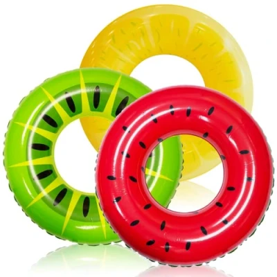 Afbeelding van JOYIN opblaasbare zwemringen 82,5 cm (3 stuks), rubberen ring voor kinderen en volwassenen, zwembaddrijvers fruitzwembadbuizen, opblaasbaar zwembadspeelgoed zwembadfeestdecoraties