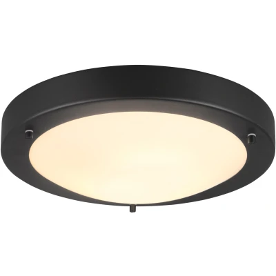 Afbeelding van TRIO Condus Plafondlamp Zwart mat excl. 1x E27 60W Badkamerverlichting IP44
