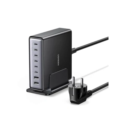 Afbeelding van UGREEN USB C Charger 200W GaN Power Adapter 8 Port Desktop Charging Station PD snellader 100W oplader meerdere ondersteunt PPS compatibel met MacBook Pro/Air M4, iPhone serie, Galaxy enz.