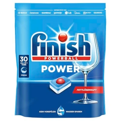 Afbeelding van finish Power All in 1 vaatwastablets, fosfaatvrij, afwastabs met krachtige powerball tegen hardnekkigste vetvlekken, gigapack 180 tabs