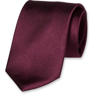 Afbeelding van E.L. Cravatte Stropdas Aubergine 100% Zijde