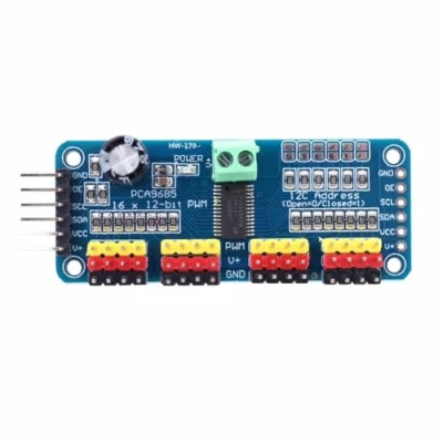 Afbeelding van JZK PCA9685 16 kanalen 12 Bit canali PWM servomotor driver module IIC converter interface analoog digitaal voor Arduino Raspberry PI
