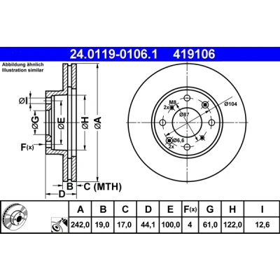 Afbeelding van Ate Remschijf 24.0119 0106.1