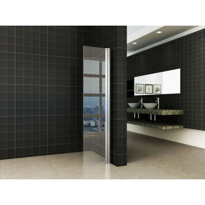 Afbeelding van Wiesbaden scharnierende zijwand 40cm + muurprofiel Nano 10mm