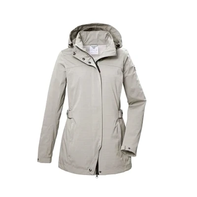Afbeelding van G.I.G.A. DX dames Softshell jas/outdoorjas met afritsbare capuchon GS 75 WMN SFTSHLL JCKT, stein, 36, 42695 000
