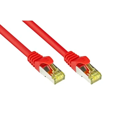 Afbeelding van S/FTP CAT7 10 Gigabit netwerkkabel / rood LSZH 0,15 meter