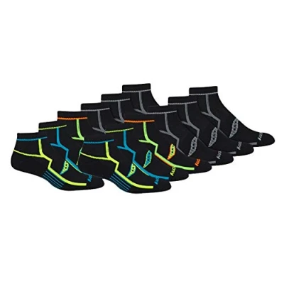Afbeelding van Saucony Heren Multi Pack Bolt Performance Quarter Socks, Zwart (12 paars), Schoenmaat: 8 12