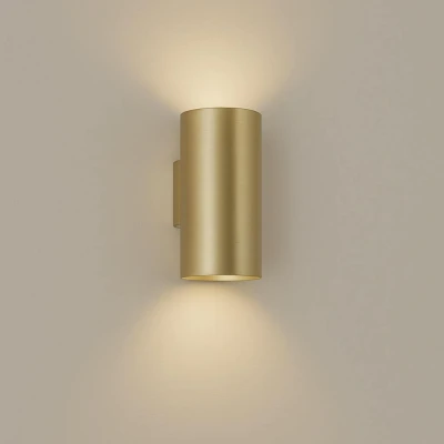 Afbeelding van Searchlight Round Wandlamp Ø 6,5 X 15,4 Cm Goud