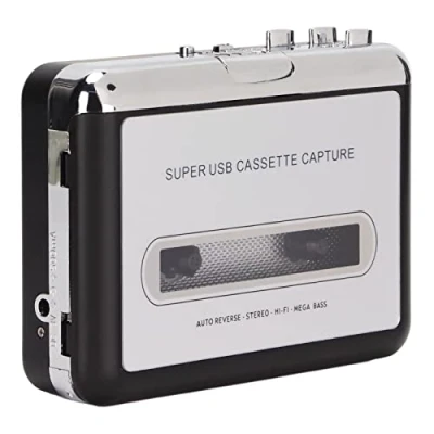 Afbeelding van Recorder Cassette Converter naar MP3 2 in 1, draagbare Walkman Audio Muziekspeler, USB cassettespeler met Laptop Headset