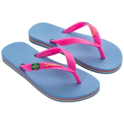Afbeelding van Ipanema Classic Brasil II Teenslippers, uniseks, kinderen, EU, Bb612 Blauw Roze, 31.5 EU