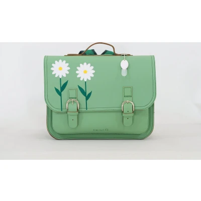 Afbeelding van Own Stuff Lederen Boekentas Lagere school 38x30x17cm Marguerite Pastel Green