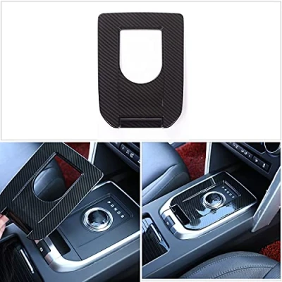 Afbeelding van DIYUCAR Koolstofvezel Stijl ABS Auto Center Console Decoratie Panel Trim Voor LR Discovery Sport 2015 2019 Accessoires (Gear Shift Cover)